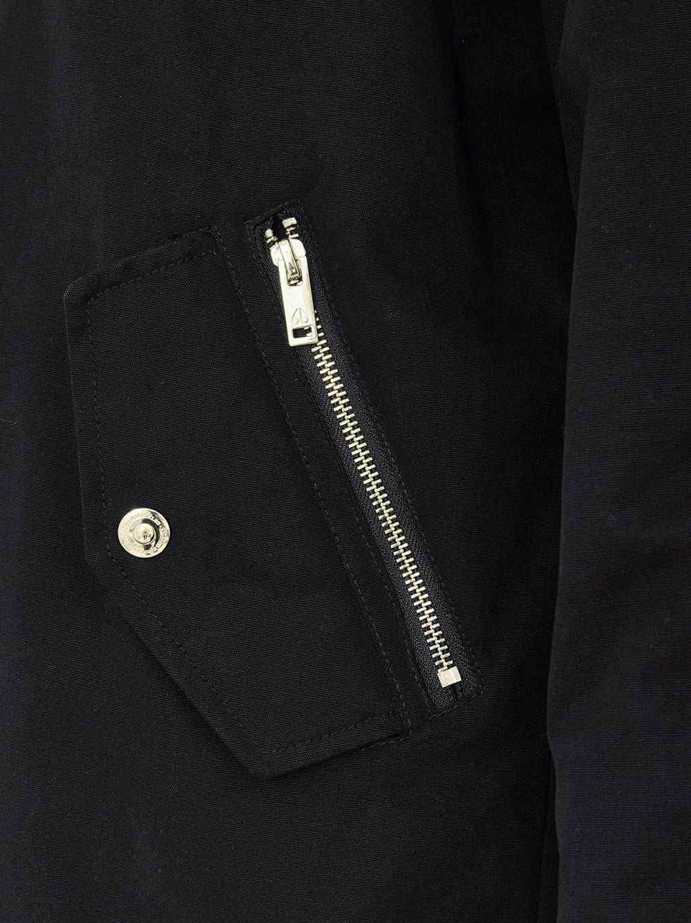 Giubbino Middle Parka in Tessuto Verde con Pelliccia Moose Knuckles