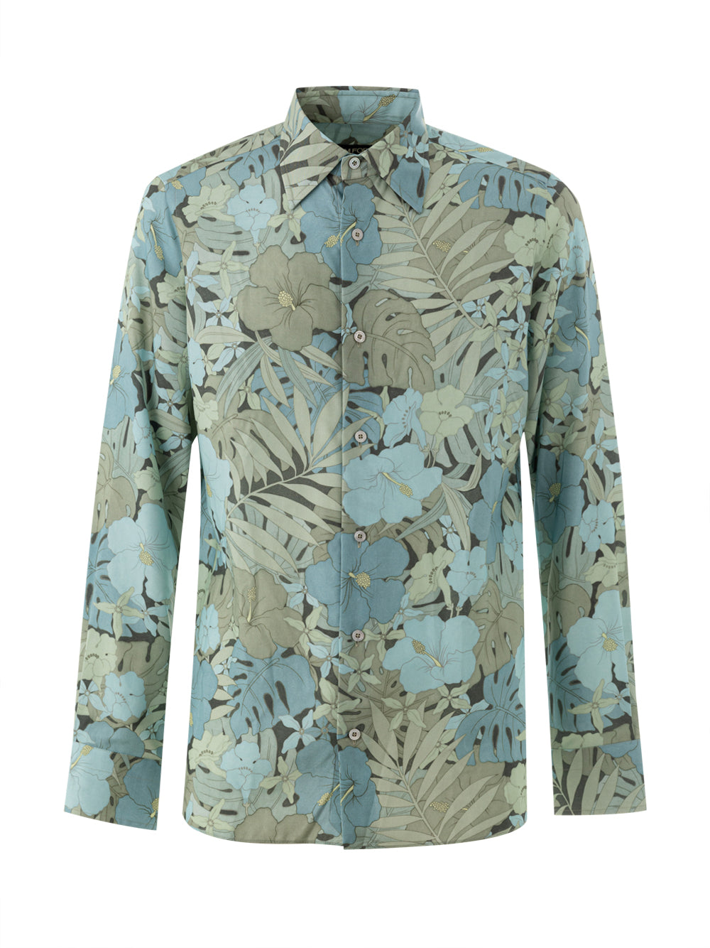 Camicia Stampa Floreale in Azzurro Tom Ford