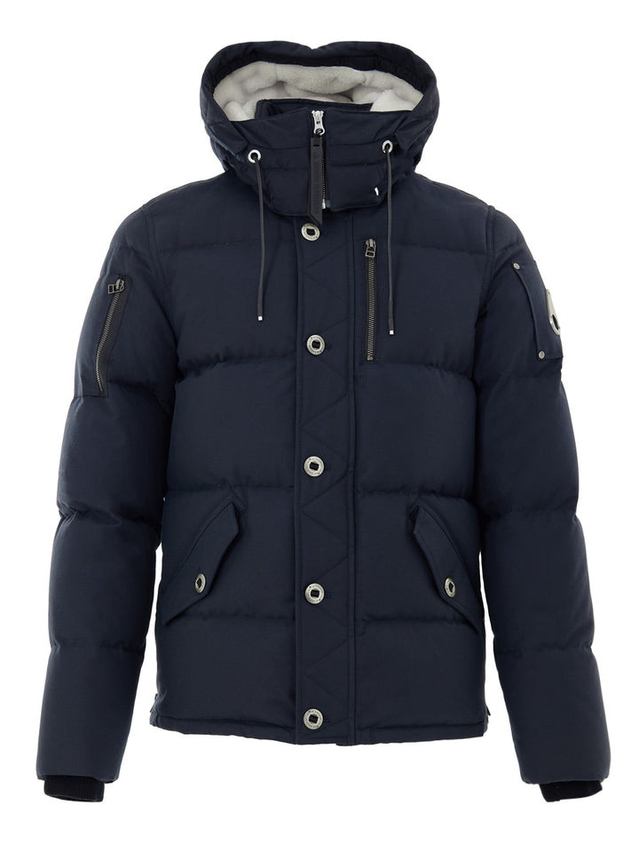 Giubbino Imbottito in Tessuto Blu Moose Knuckles