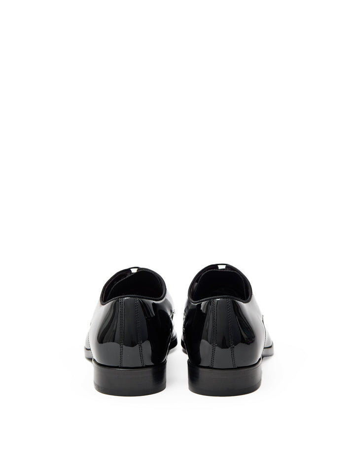 Mocassino Derby Stringato in Vernice Nera Dolce & Gabbana