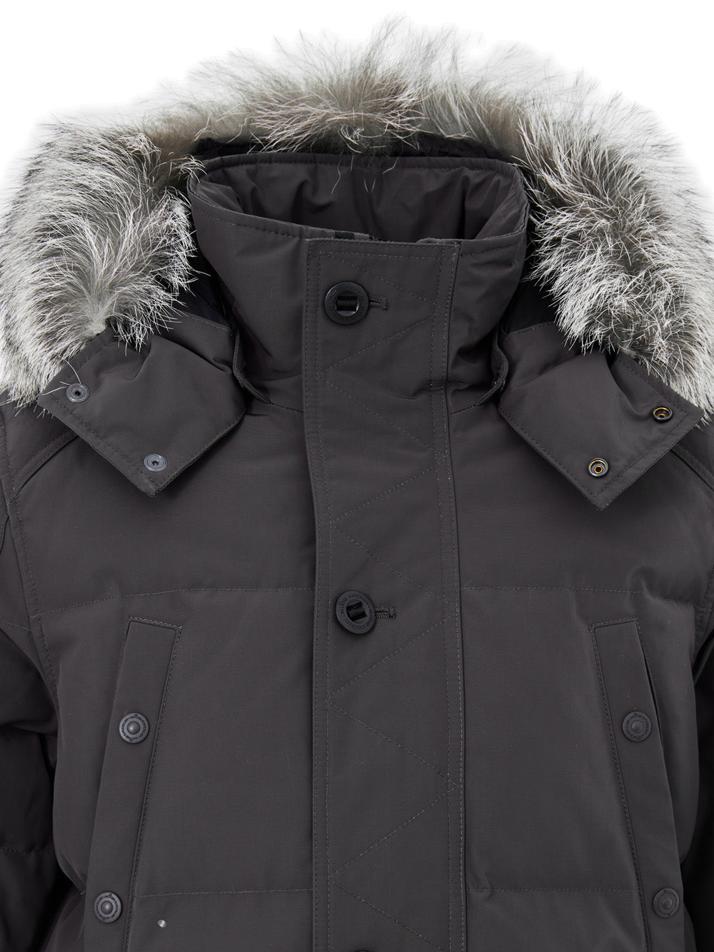 Giubbino Field Jacket in Grigio Scuro Moose Knuckles