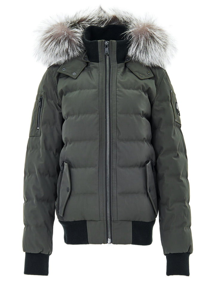 Giubbino Bomber Verde Overfit Imbottito Moose Knuckles