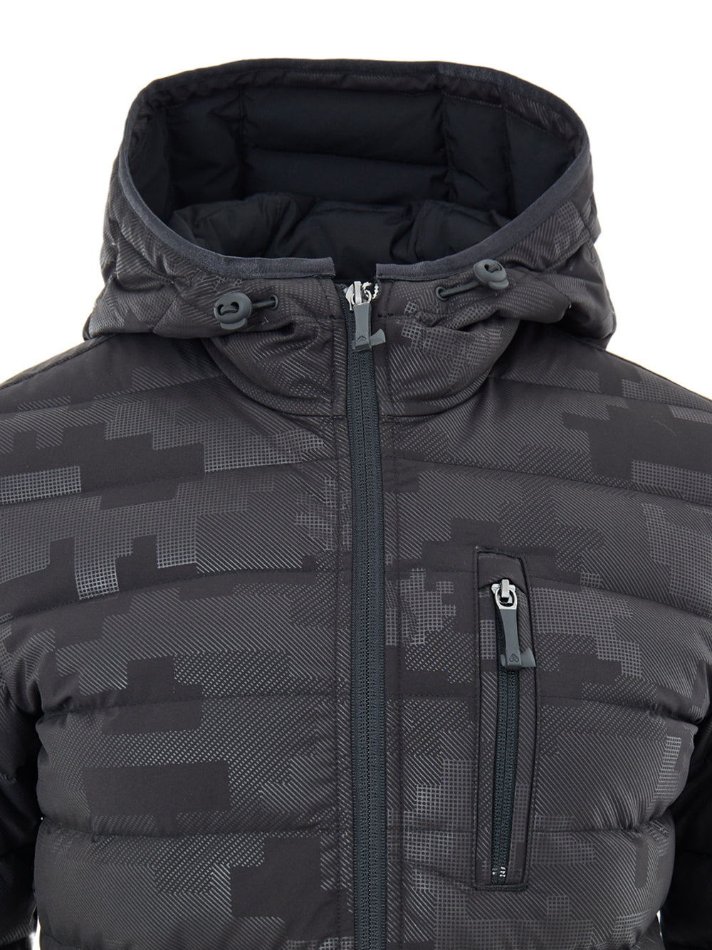 Piumino Nero con Stampa Tono su Tono Moose Knuckles