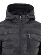 Piumino Nero con Stampa Tono su Tono Moose Knuckles