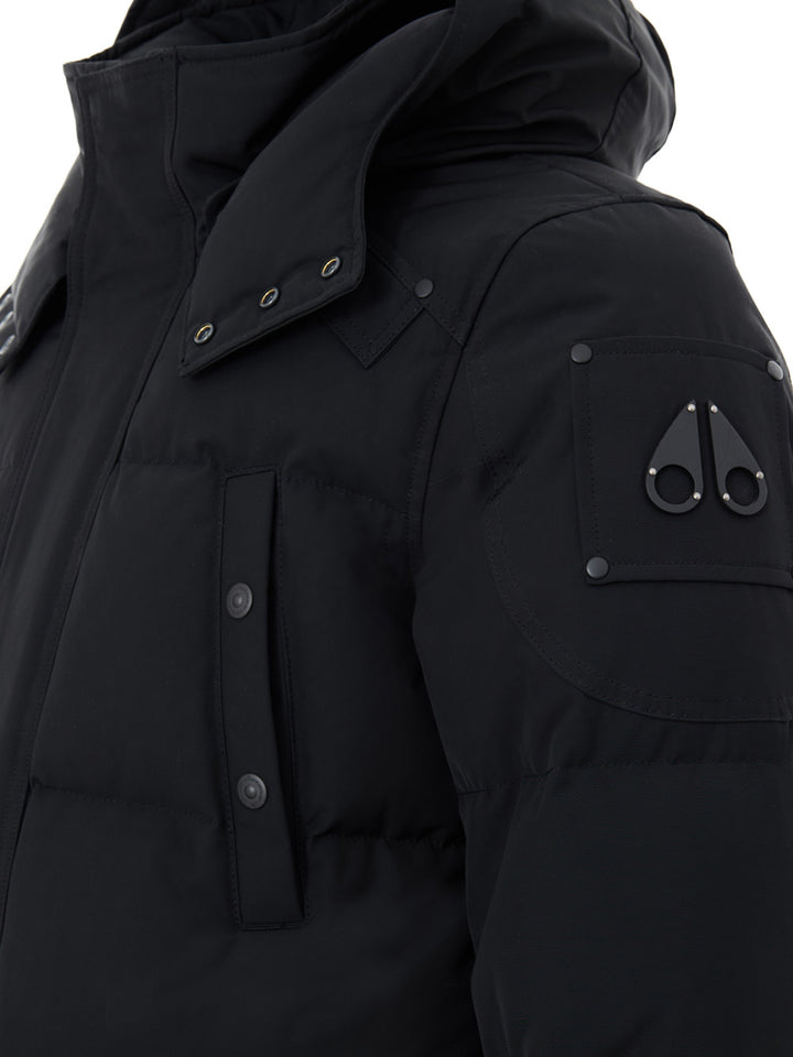 Giubbino Imbottito Lungo in Nero Moose Knuckles