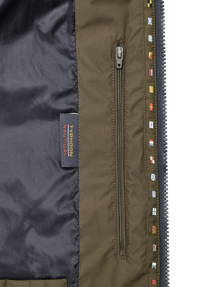 Giubbino Smanicato in Tessuto Tecnico Verde Paul & Shark