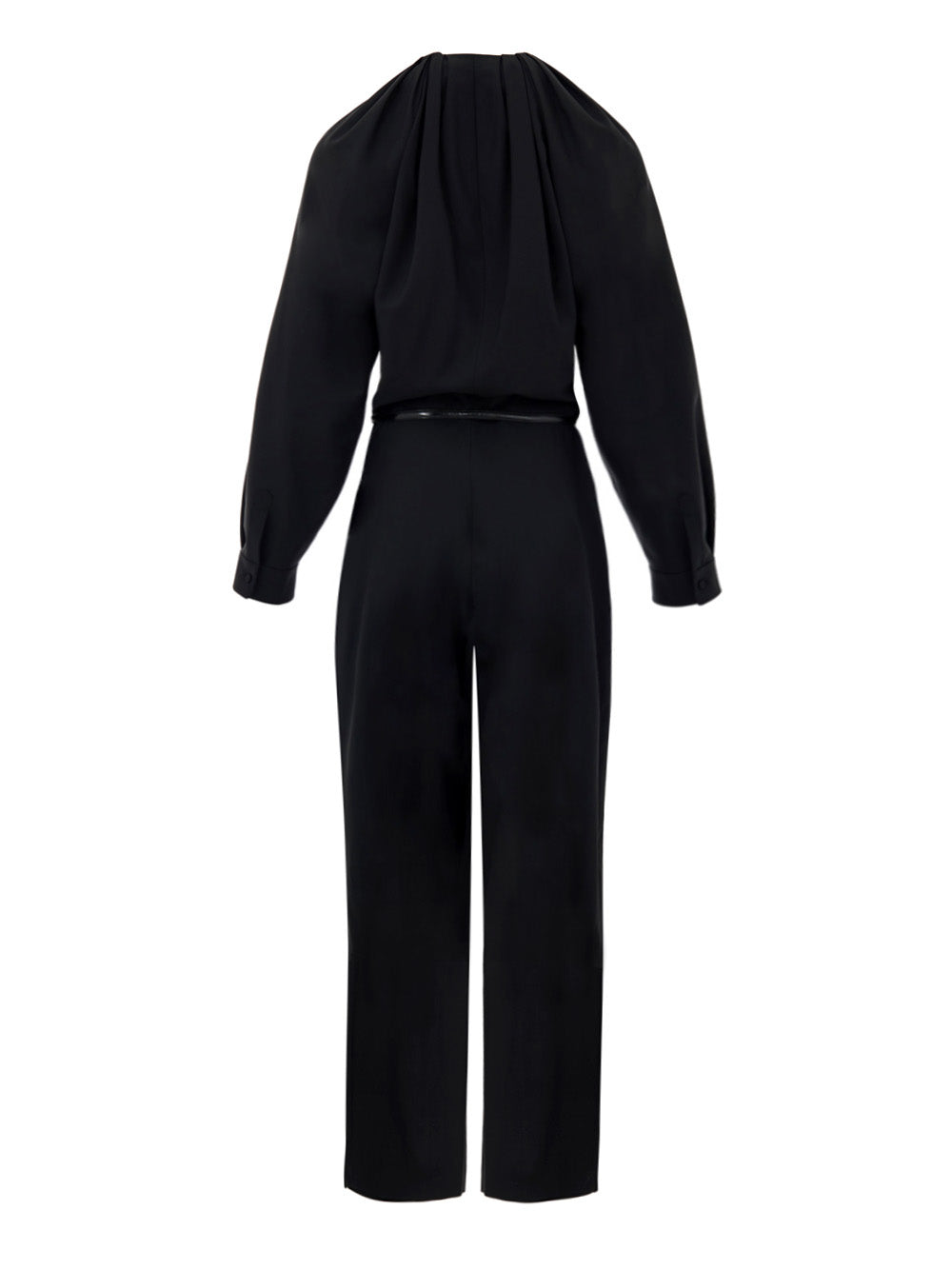 Schwarzer Anzugskleid mit Gucci -Gürtel