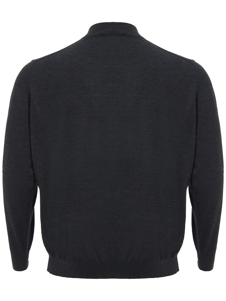 Gray Turtleneck in Colombo Cashmere and Silk