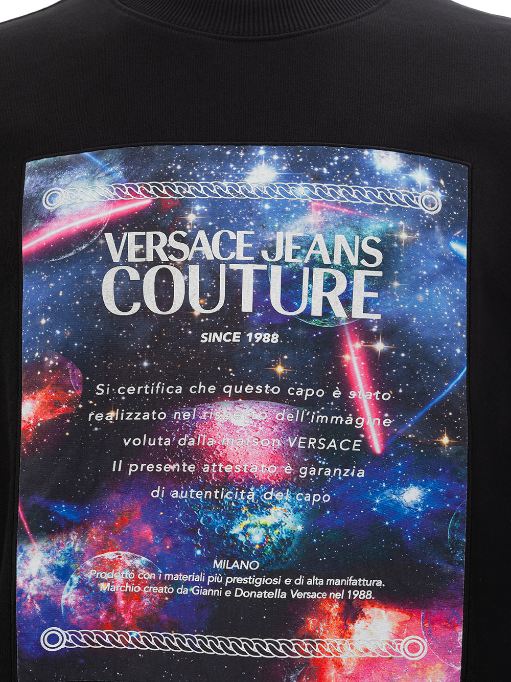 Felpa Stampa Galaxy Versace Jeans Couture
