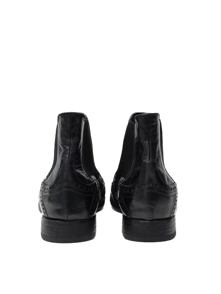 Stivaletto Chelsea Michelangelo in Pelle Nera Dolce & Gabbana