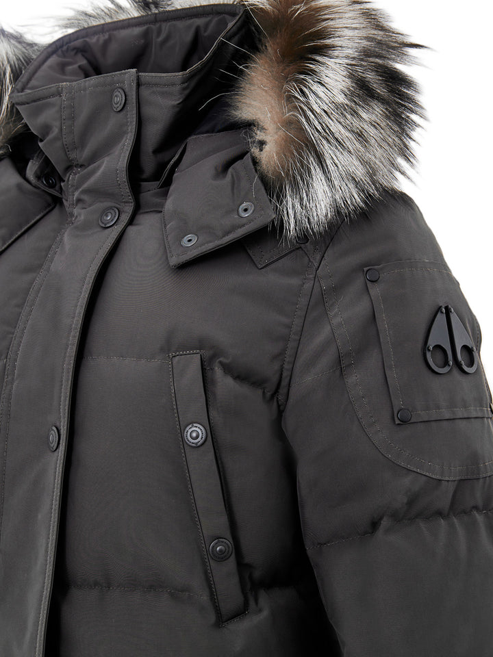 Giubbino Lungo Imbottito in Grigio Moose Knuckles