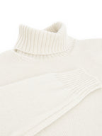 Maglione Dolcevita in Lana Bianco Gran Sasso
