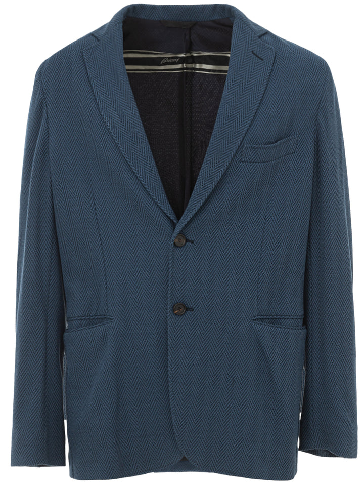 Deconstructed Jacket in Brioni Herringbone Fabric