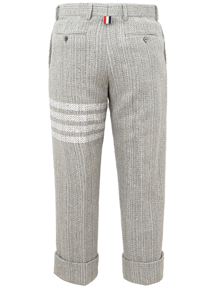 Pantalone in Tweed grigio Chiaro Thom Browne