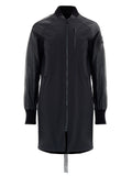 Parka Nero in Tessuto Tecnico e Pelle Moose Knuckles