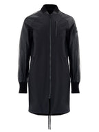 Parka Nero in Tessuto Tecnico e Pelle Moose Knuckles