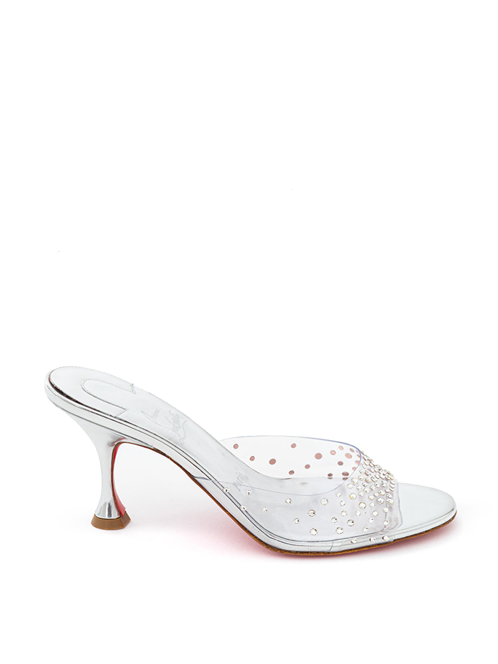 PVC mules with Christian Louboutin crystal decoration