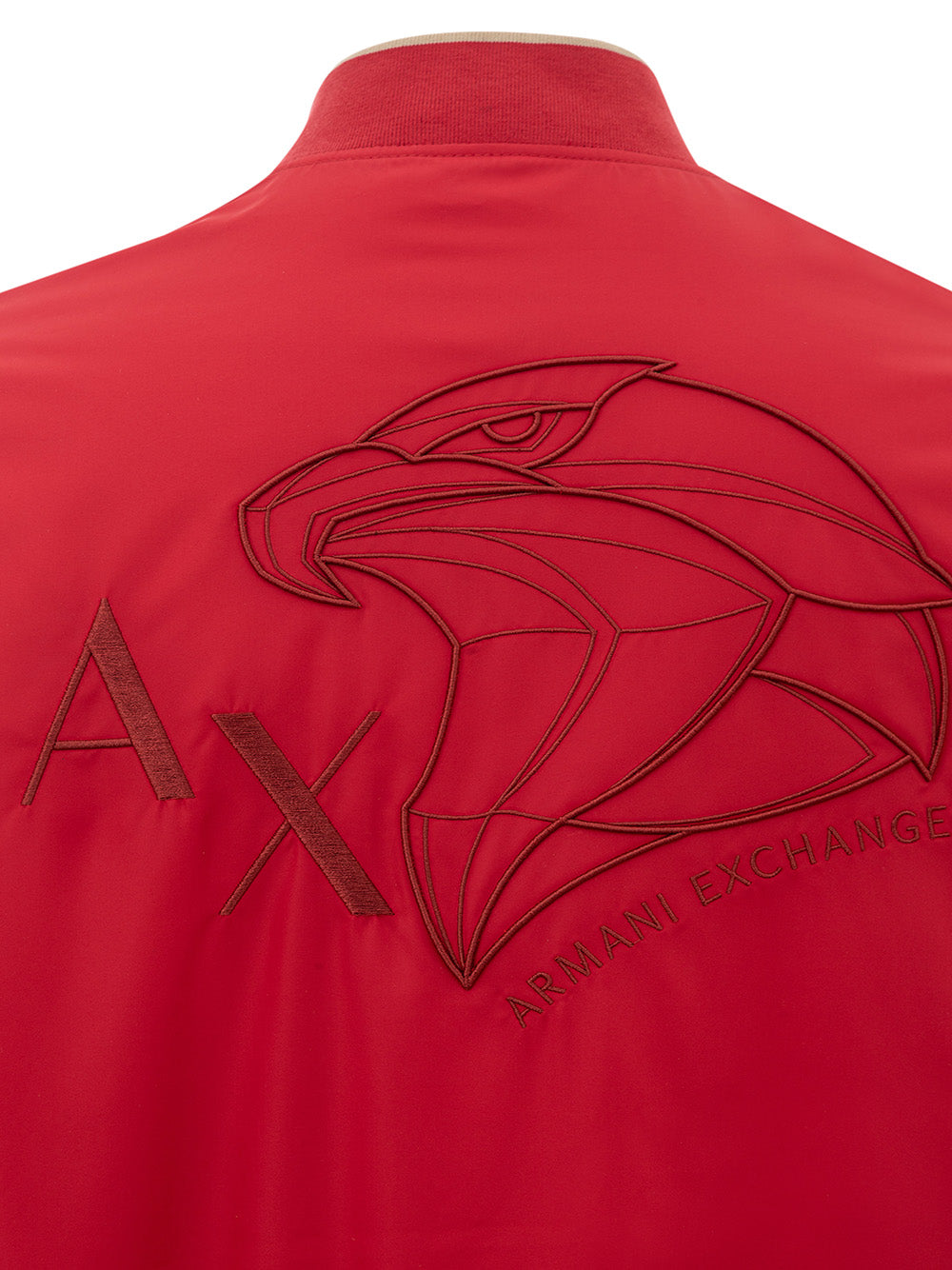Red jacket in Armani Exchange technical fabric