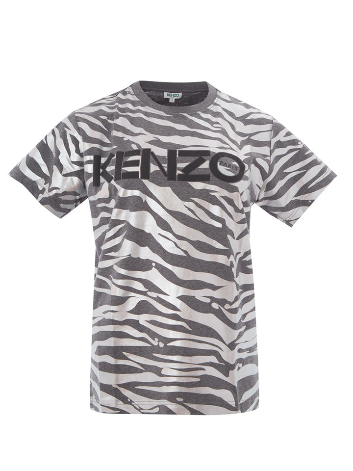 T-Shirt Stampa Animalier Metal Kenzo