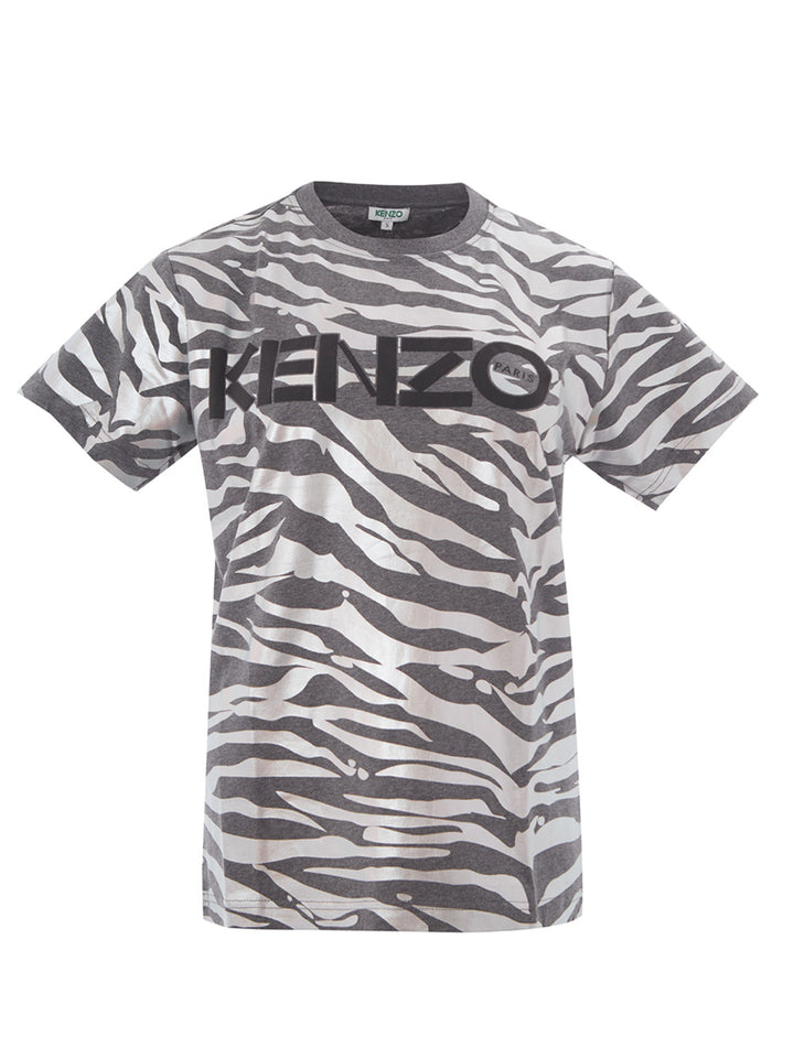 Kenzo T-shirt imprimé animal en métal