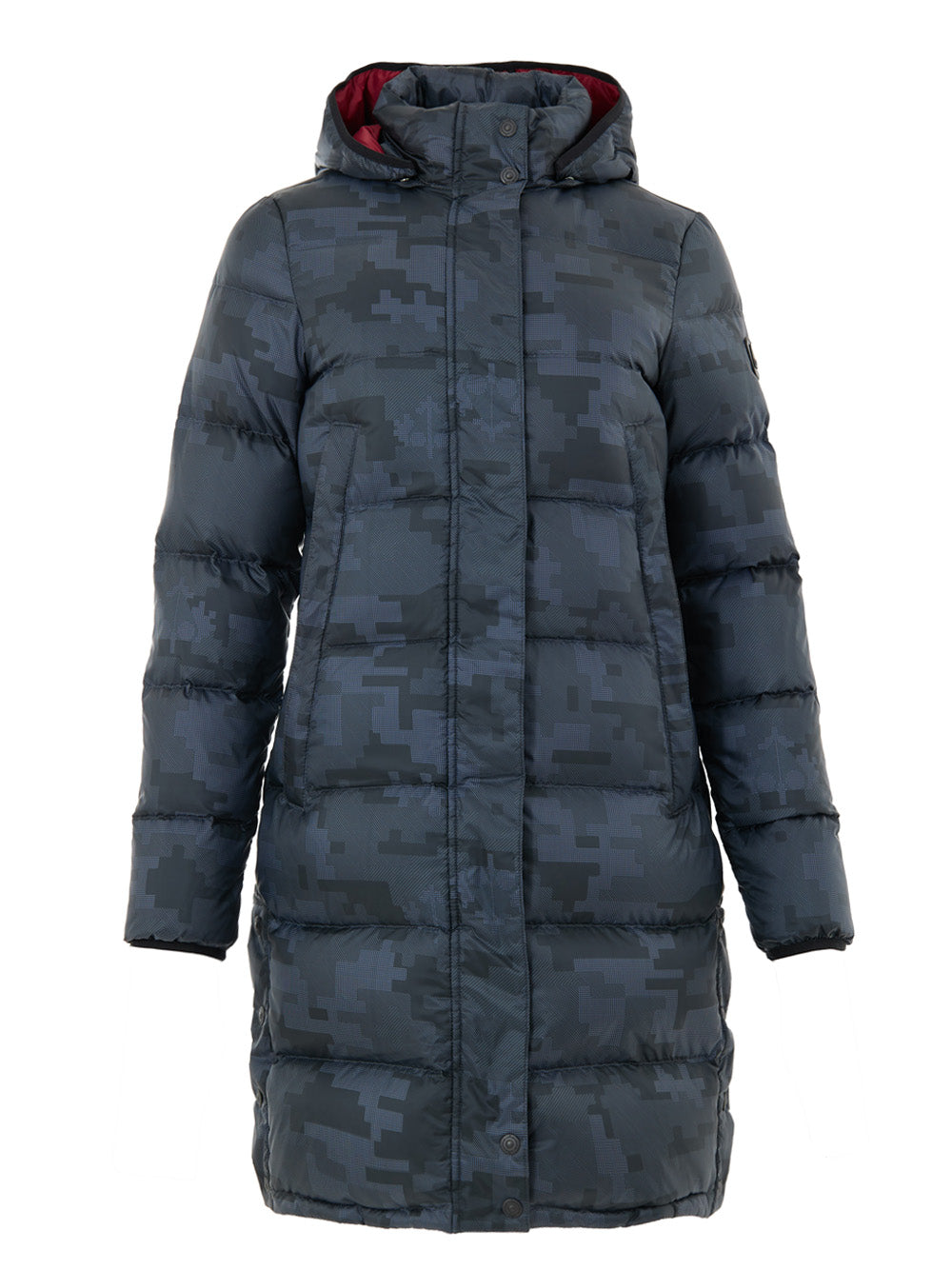 Piumino Imbottito Lungo in Grigio Moose Knuckles