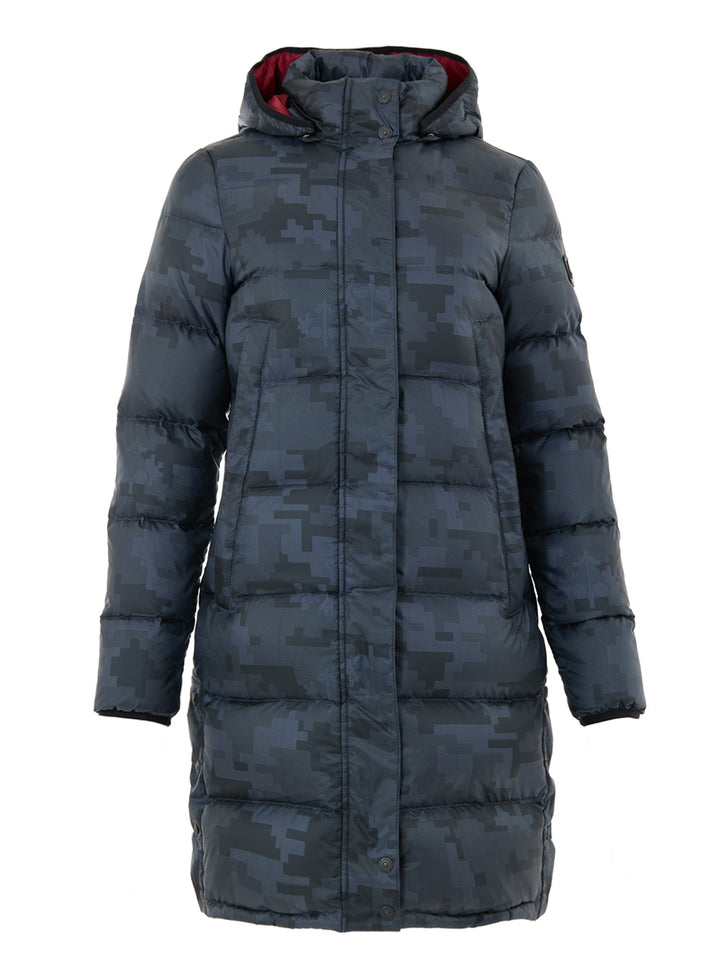 Piumino Imbottito Lungo in Grigio Moose Knuckles