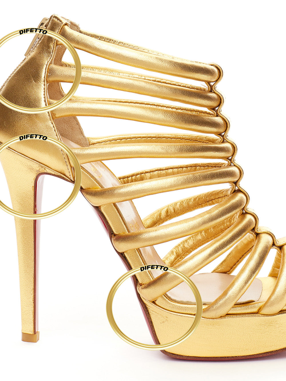 Gold Sandal with Bands