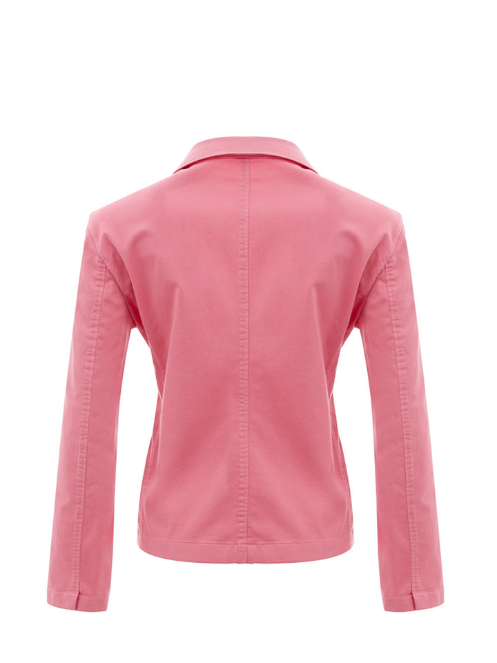 Veste à deux boutons en coton rose Lardini