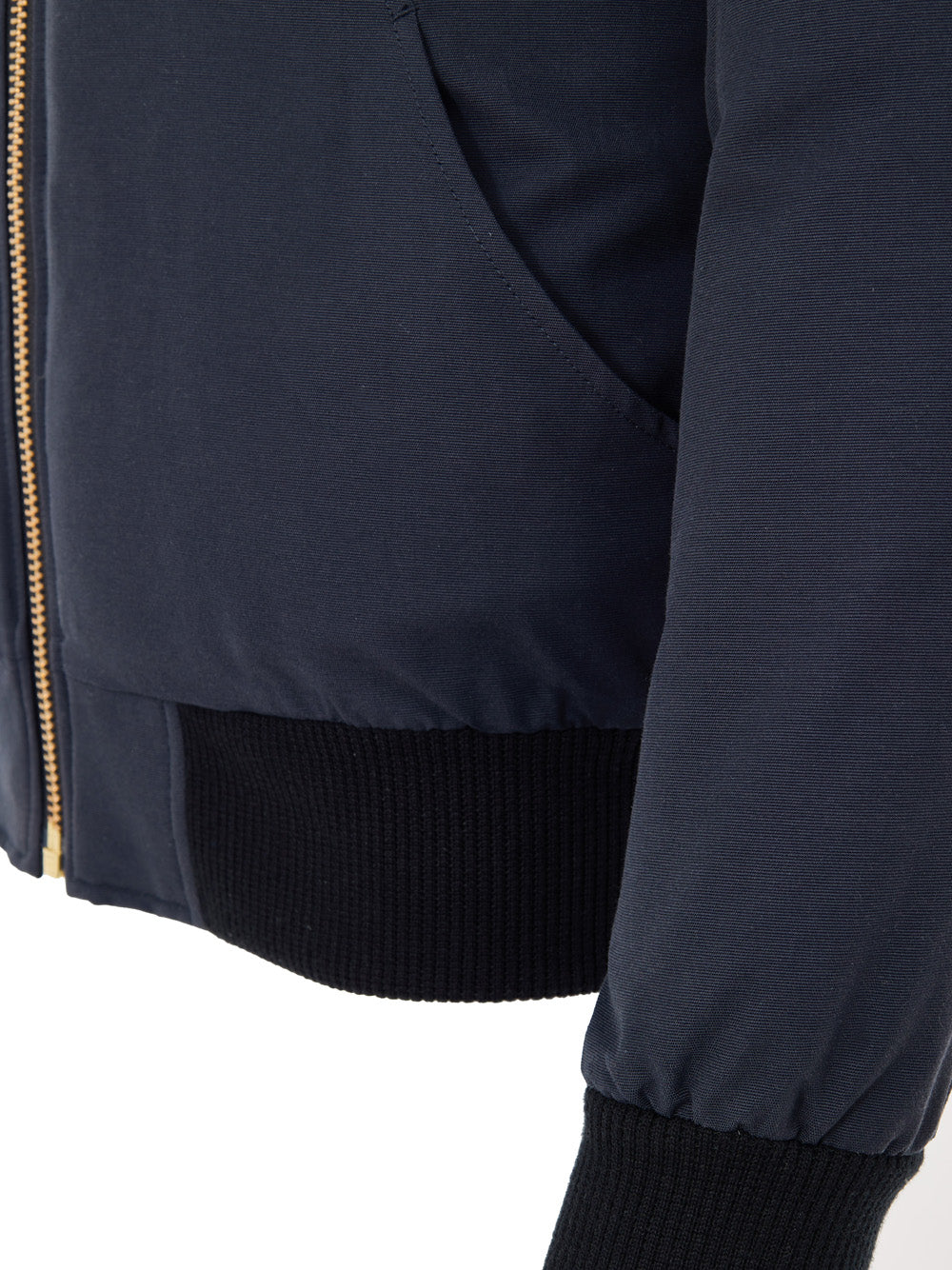 Giubbino Bomber Blu con Cappuccio e Pelliccia Moose Knuckles