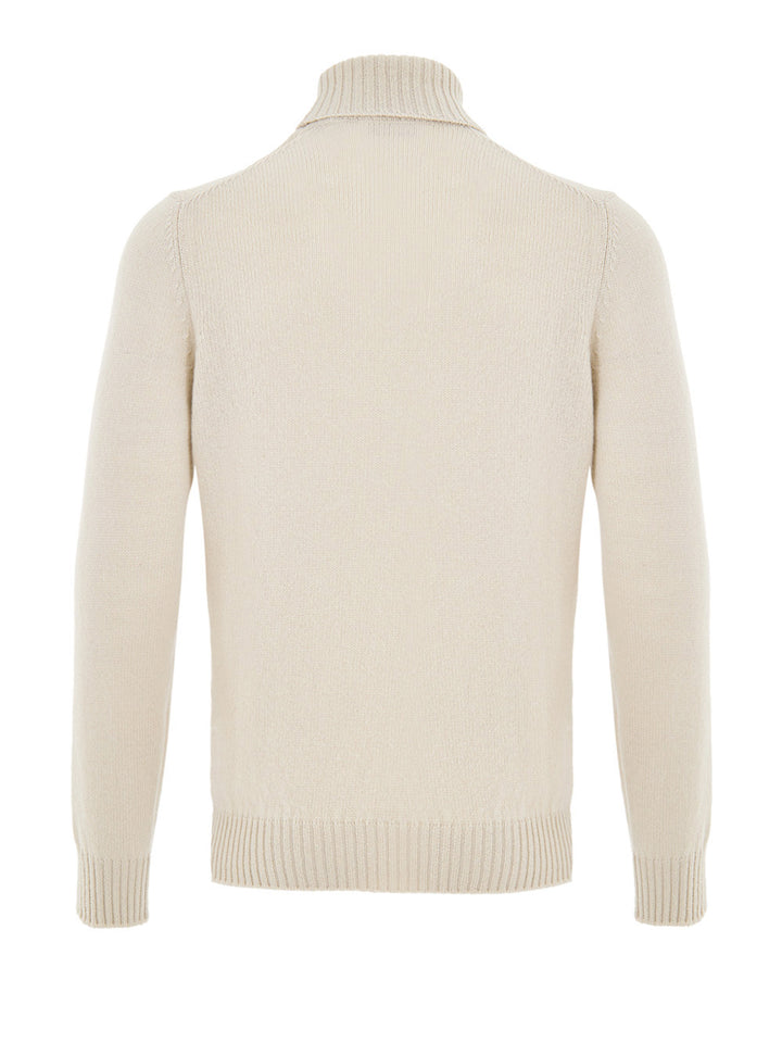 Maglione Dolcevita Beige in Lana Gran Sasso