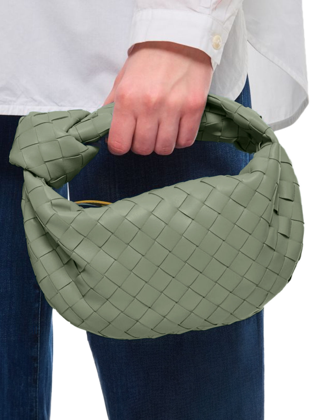 Mini Jodie Bag in Woven Nappa Leather by Bottega Veneta