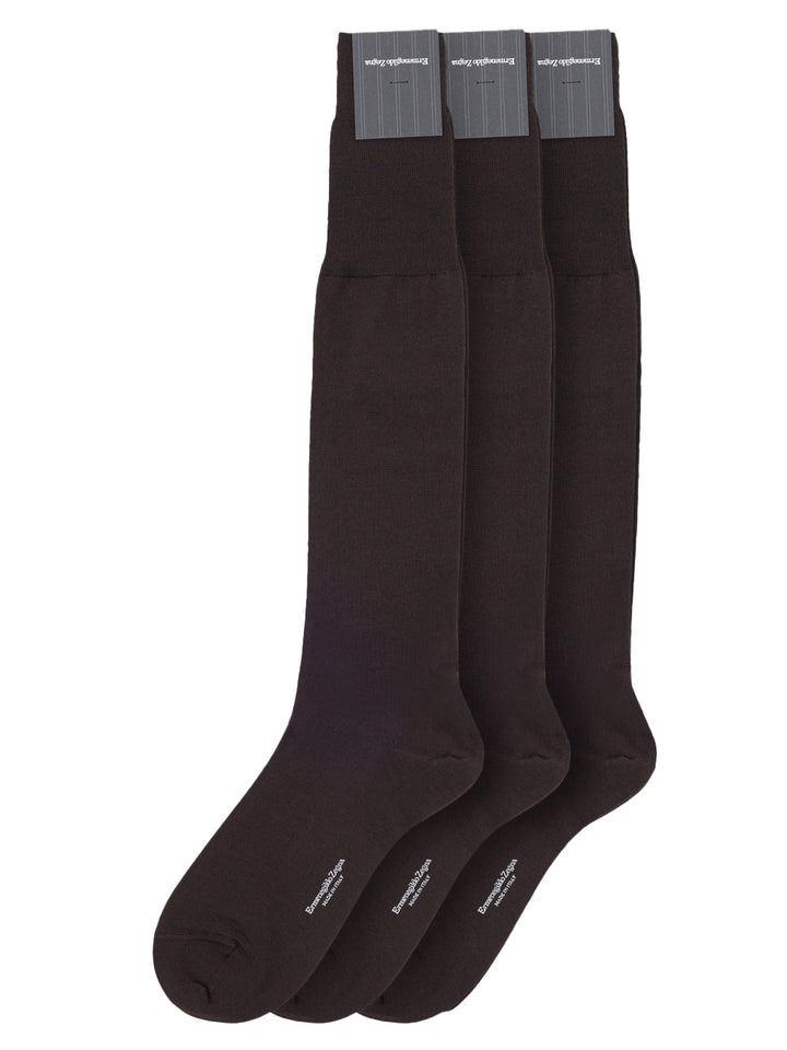 Chaussettes Tripack en mélange de laine mérinos Zegna