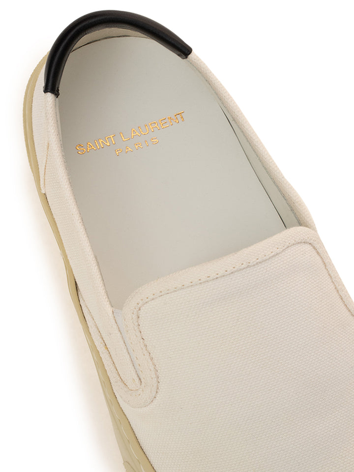 Slip on in White Saint Laurent Canvas.