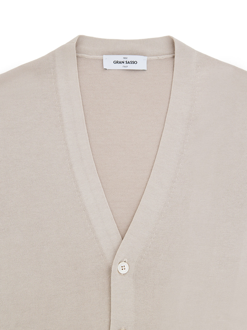 Maglione Cardigan in Cotone Beige Gran Sasso