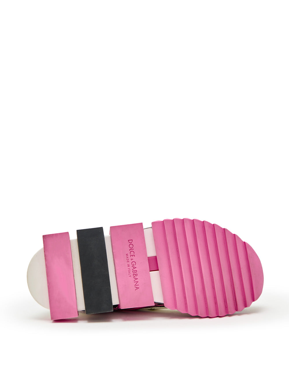 Sneakers in Maglina con Stampa Rose Dolce & Gabbana