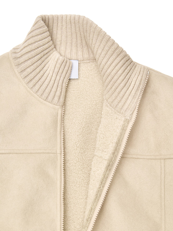 Giubbino Smanicato in Montone Beige Gran Sasso