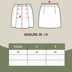 Gonna a Tubino Gialla Lardini