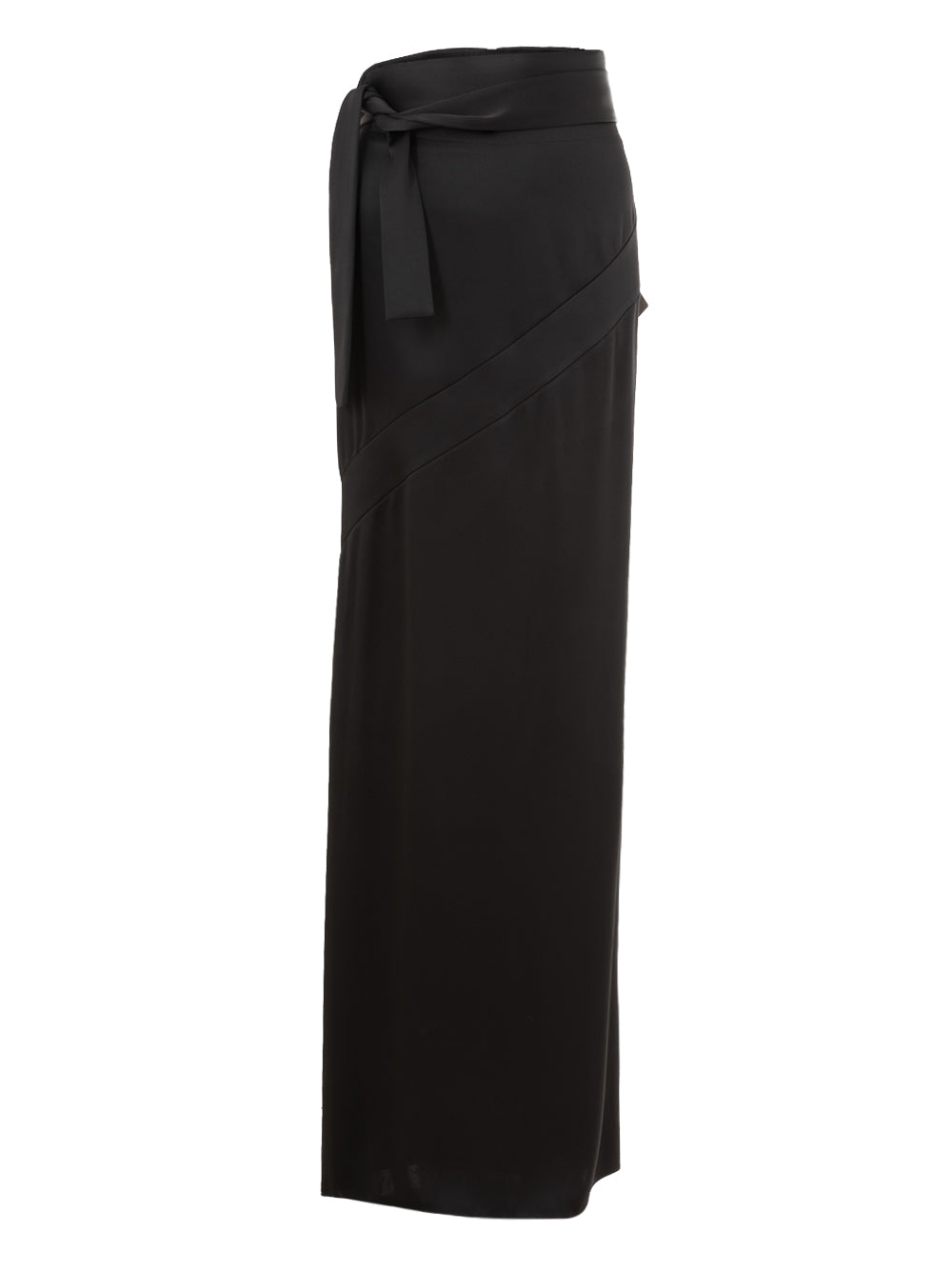 Gonna Extra Lunga in Raso Nero Tom Ford