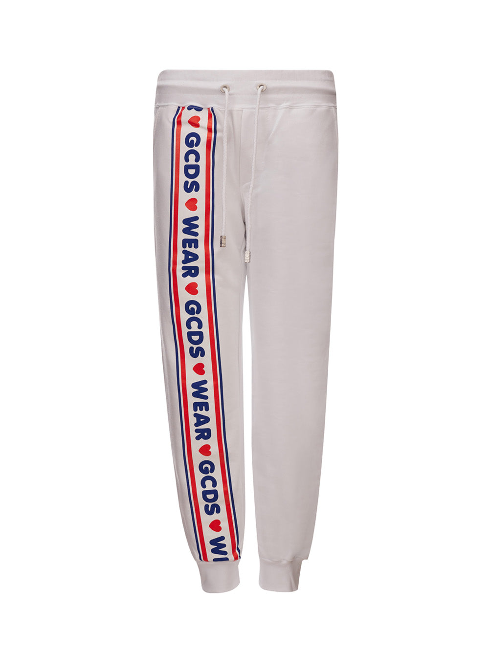 Pantalone Tuta Bianco con Logo GCDS