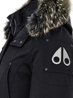 Parka in Tessuto con Cappuccio e Pelliccia Moose Knuckles