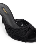 Ciabatta Tacco Ricamo Cordonet Dolce & Gabbana