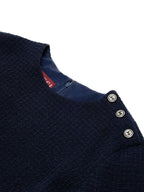 Abito in Bouclé Blu con Bottoni Logo Gucci