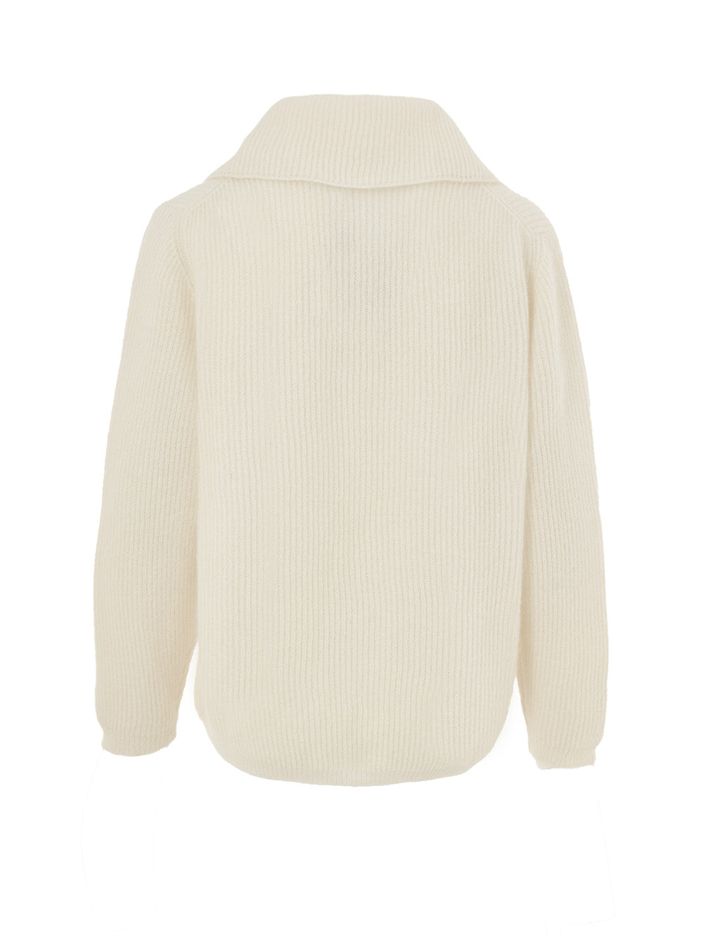 Maglia Collo Polo Bianca a Coste Inglesi Gran Sasso