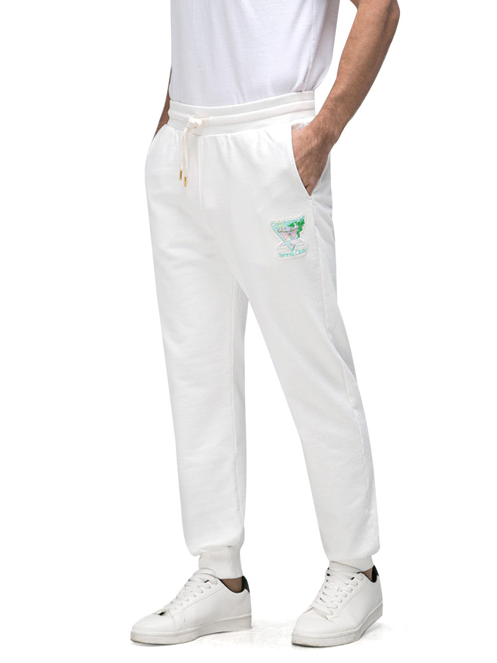 Joggers Tennis Club Icon bianchi con ricami Casablanca