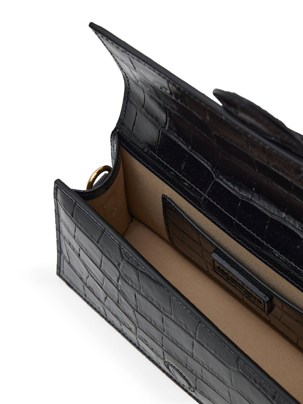 Borsa a Spalla Le Grand Bambino in Stampa Cocco Nero Jacquemus