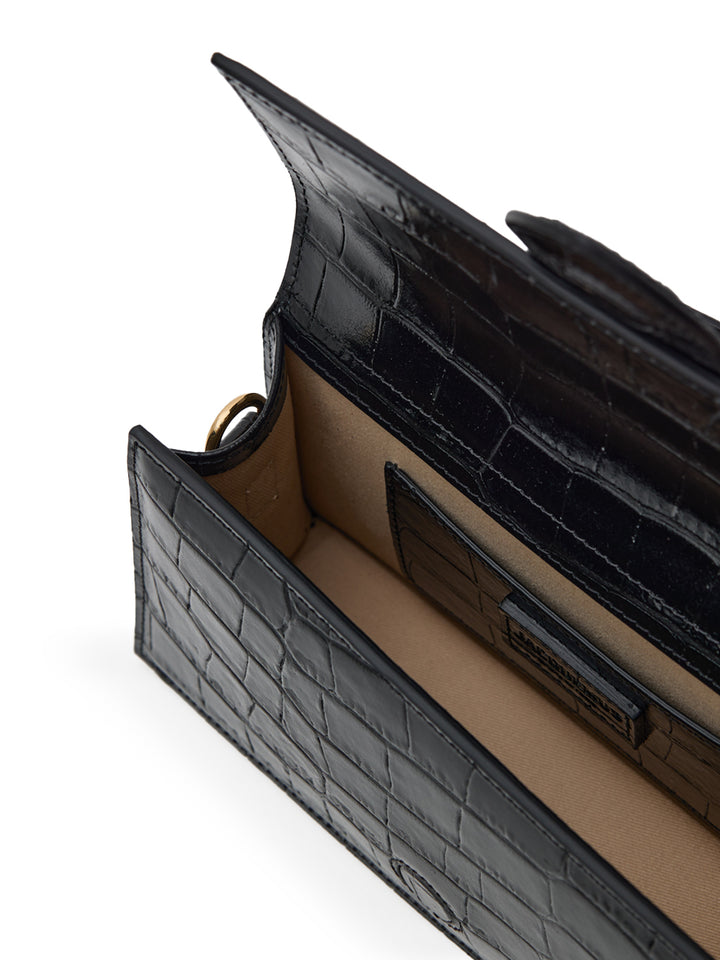 Borsa a Spalla Le Grand Bambino in Stampa Cocco Nero Jacquemus