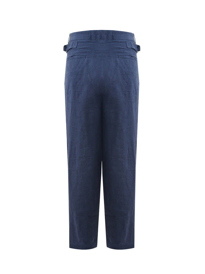 Pantalone Relaxed Fit in Lino Emporio Armani