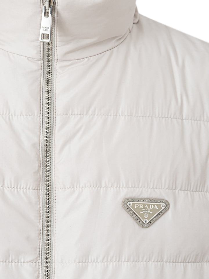 Medium down jacket in Prada technical fabric