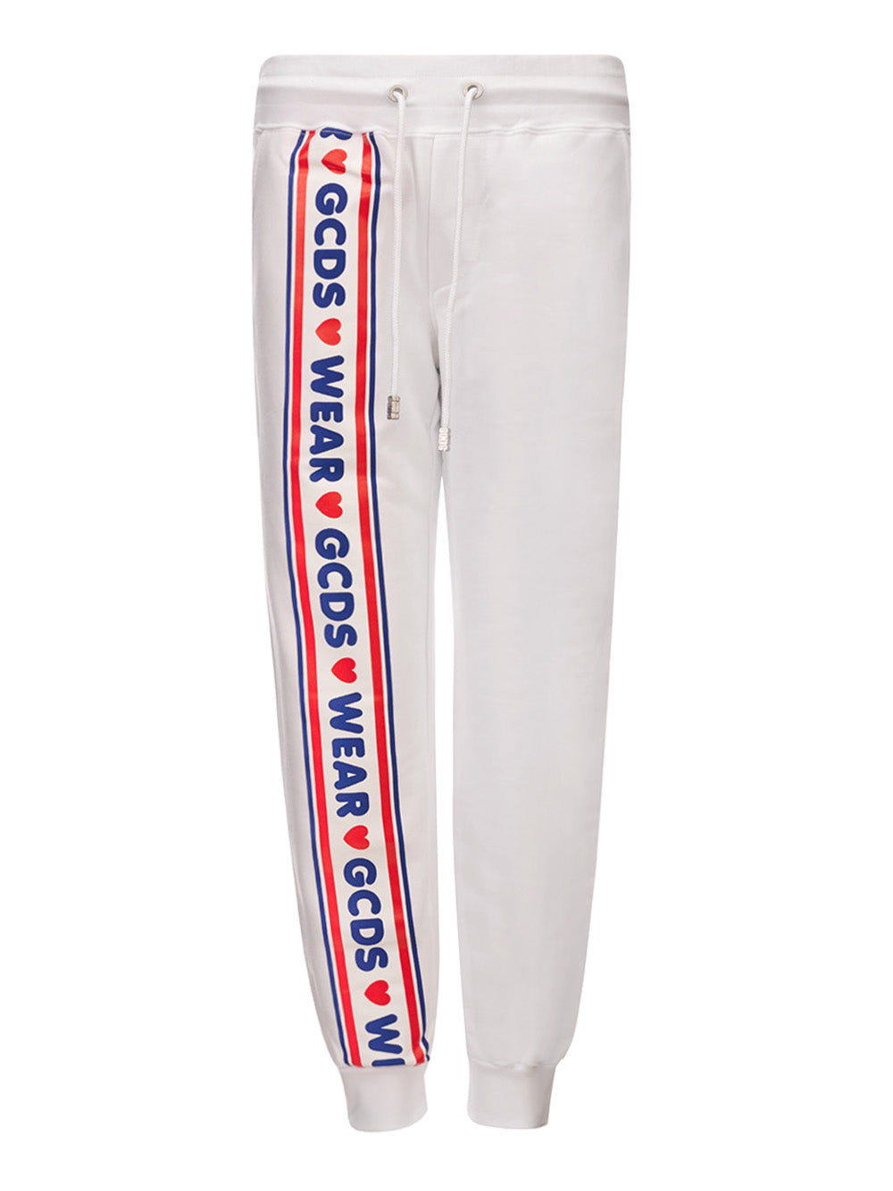 Pantalone Tuta Bianco con Logo GCDS