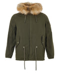 Parka Corto con Coulisse Verde Militare Moose Knuckles